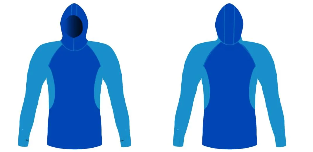 MEN AND WOMEN CUSTOM SNORKEL HOODIE LONG SLEEVE RASH GUARD