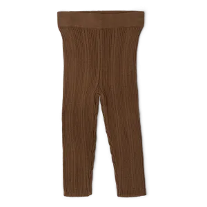 Organic Ribbed Leggings - Espresso